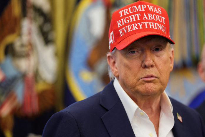 FILE PHOTO: U.S. President Trump makes an announcement on 2026 FIFA World Cup, at the White House